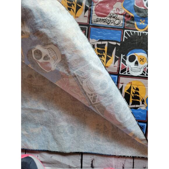 Pirates Mermaid Ocutpus Halloween Patchwork Vinyl Flannel Bk Tablecloth 54x68in - Picture 4 of 6